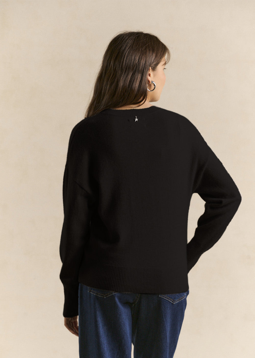 Gilet cachemire col V forme courte - Sud Express - 3 - Sud Express