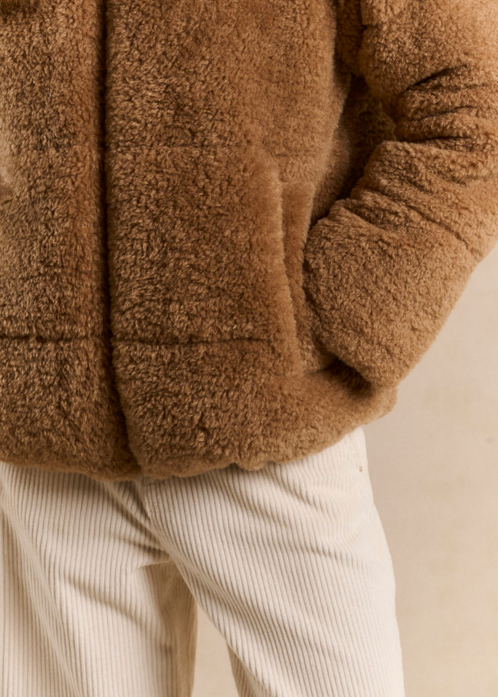 Puffer jacket with faux fur high collar - Sud Express - 4 - Sud Express