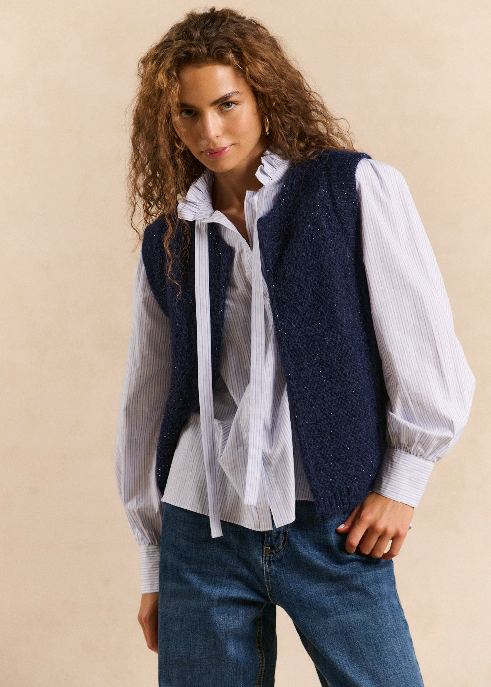GOTANAX Gilet sans manches en mohair fils métallisés - 4 - Sud Express - Sud Express