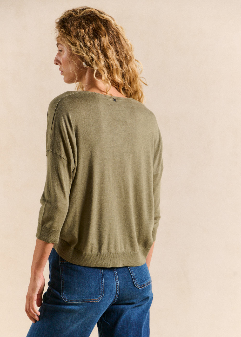 Pull col V oversize avec manches mi-longues - Sud Express - 3 - Sud Express