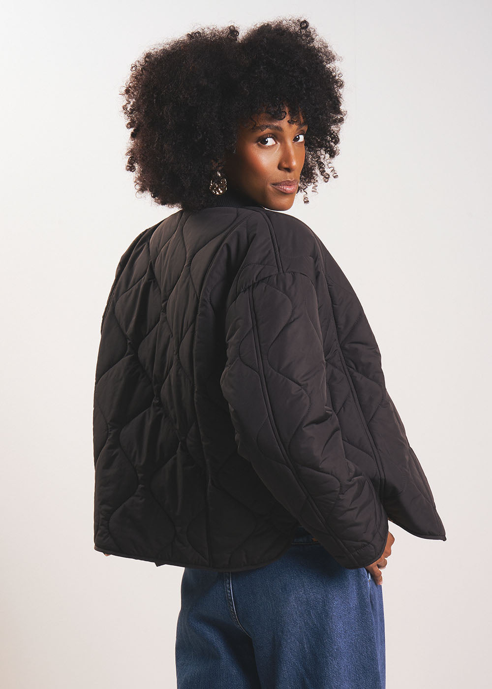 Veste matelassée avec doublure intérieure à motif panthère - Sud Express - 3 - Sud Express