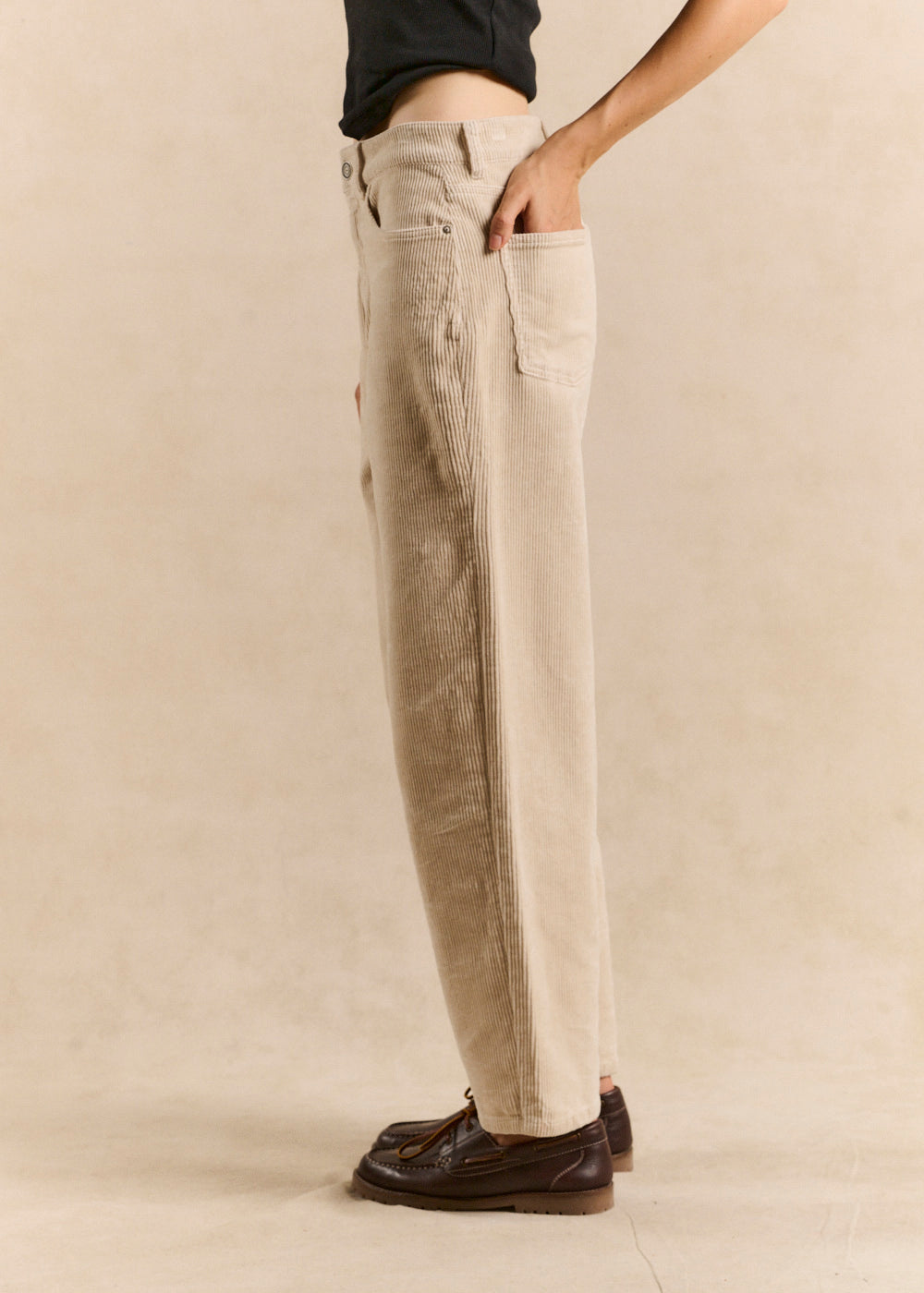 BILLYNI Pantalon velours coupe ballon - 2 - Sud Express - Sud Express