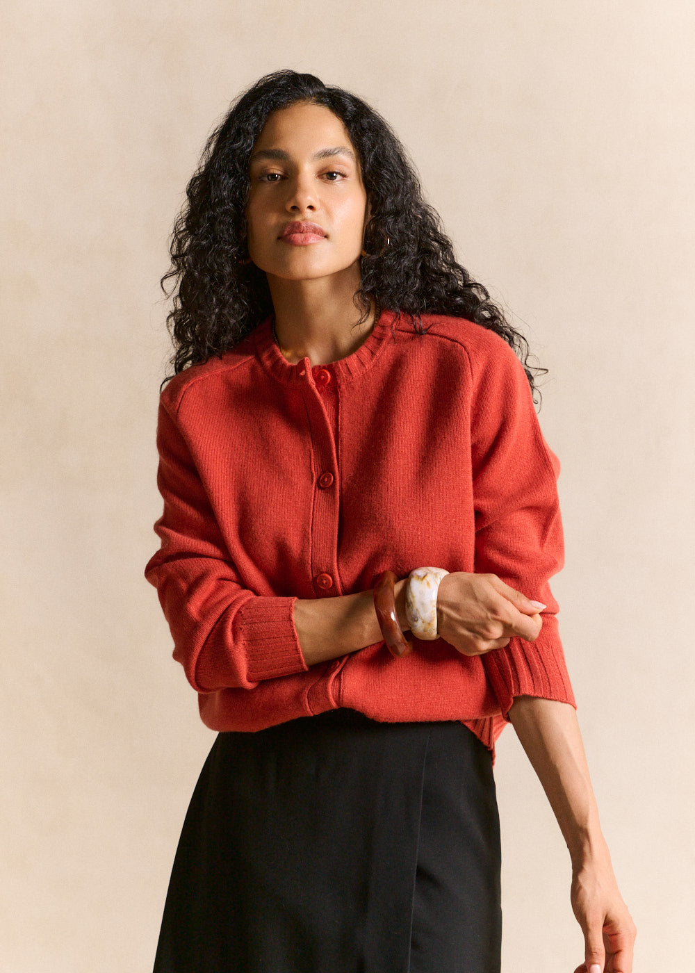 Gilet cardigan en laine col rond - Sud Express - 1 - Sud Express
