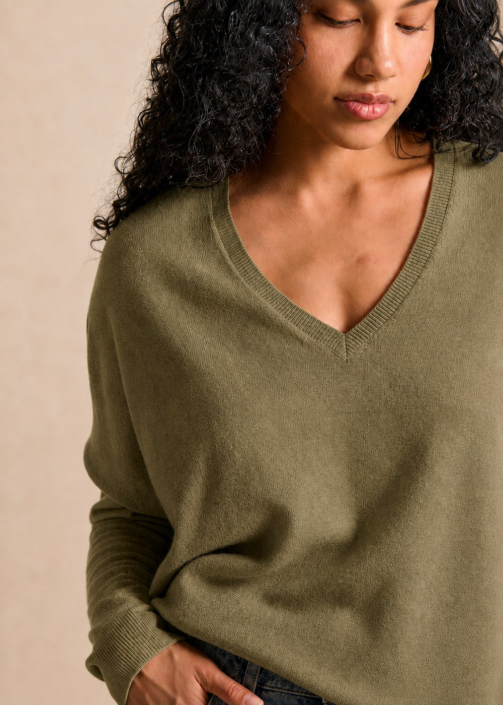 Pull cachemire col V ample - Sud Express - 1 - Sud Express
