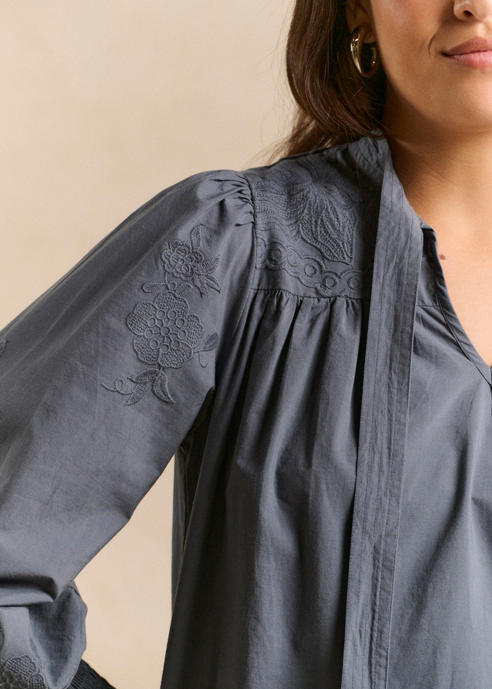 Blouse brodée col tunisien - Sud Express - 1 - Sud Express