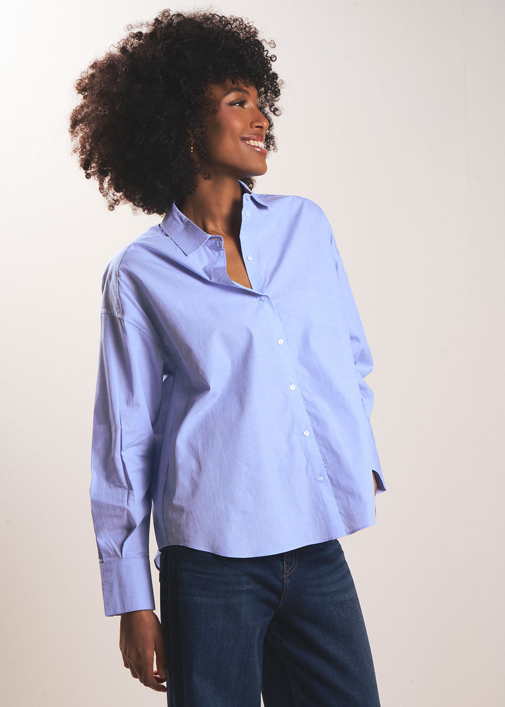 Chemise oversize en popeline de coton - Sud Express - 5 - Sud Express