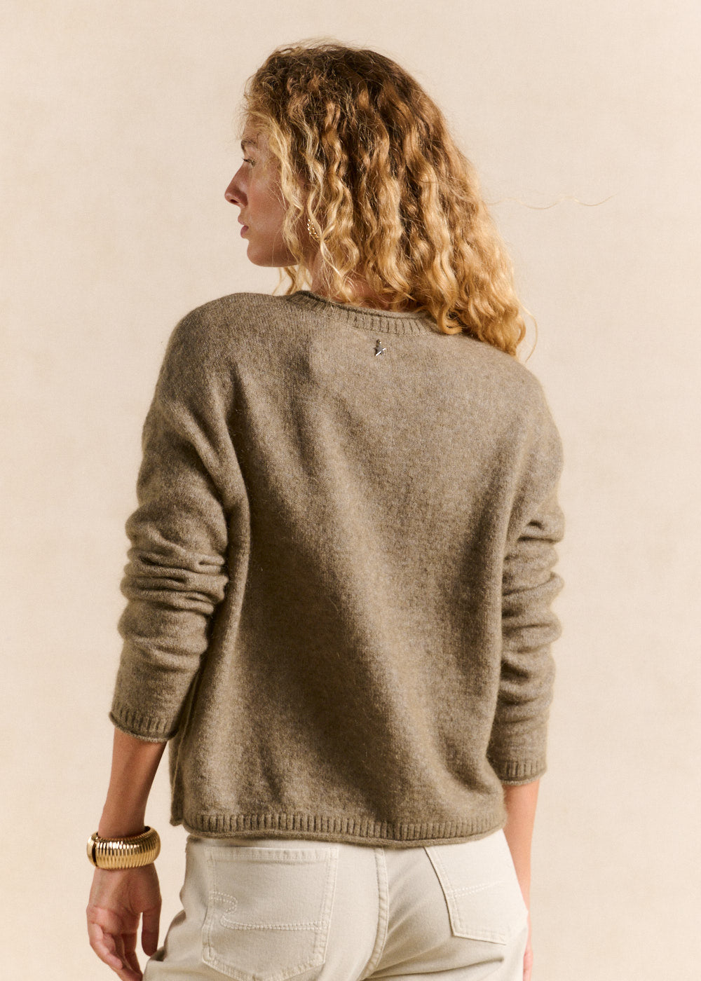 Gilet cardigan en mohair col rond - Sud Express - 3 - Sud Express