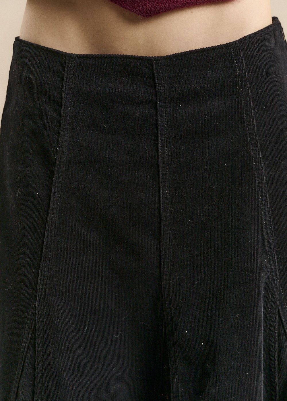 Jupe évasée taille haute en velours côtelé - Sud Express - 4 - Sud Express