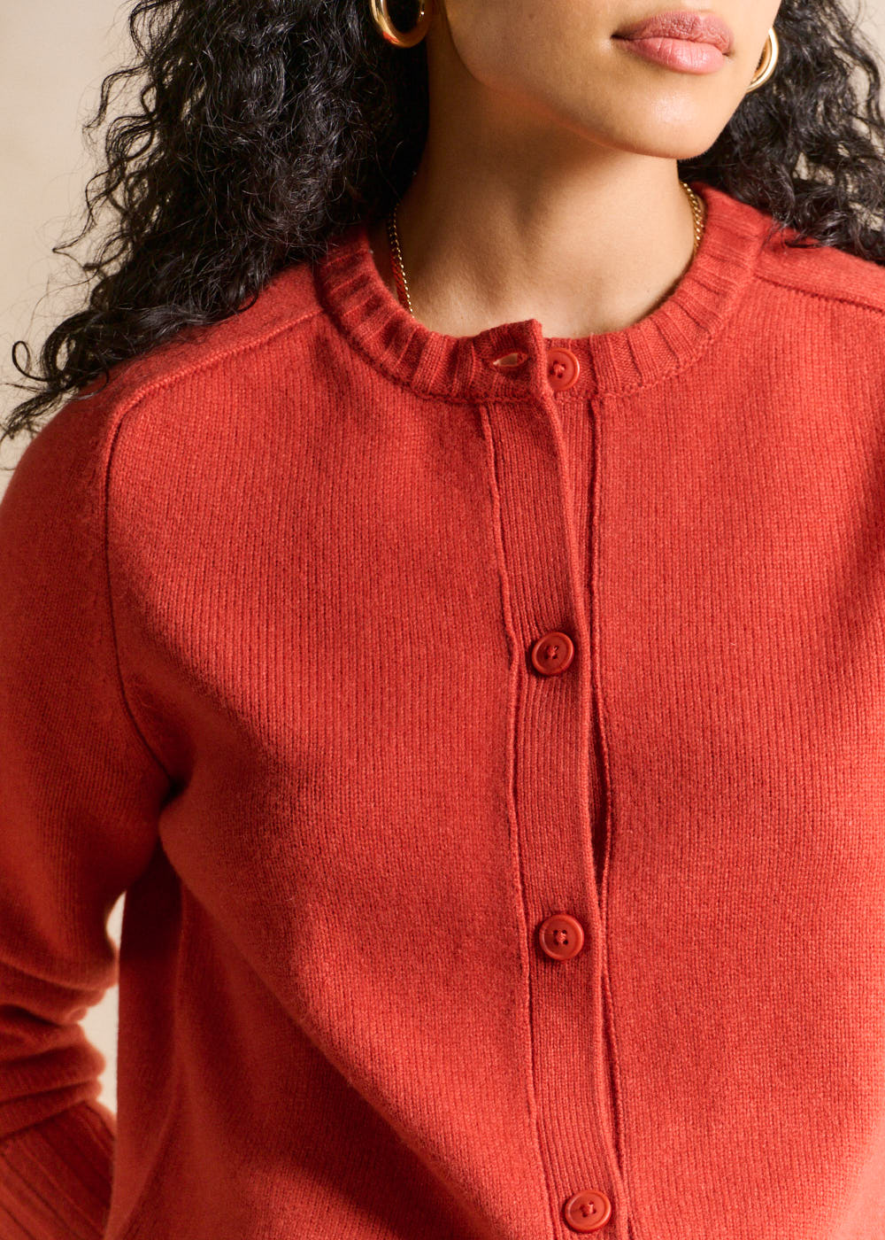 Gilet cardigan en laine col rond - Sud Express - 2 - Sud Express