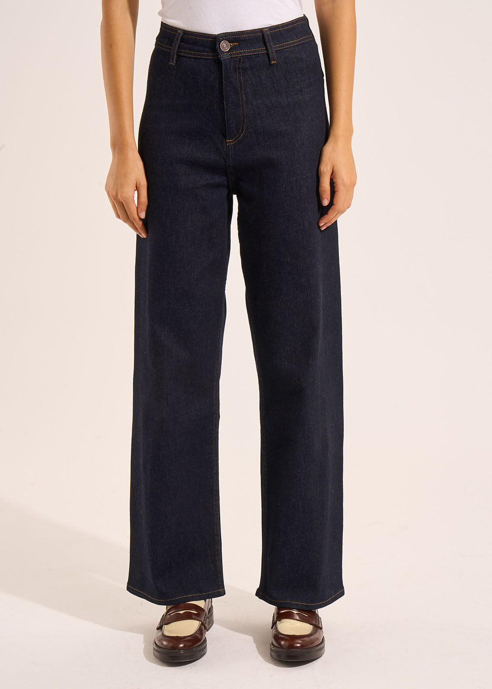 Jean large taille haute sans coutures - Sud Express - 2 - Sud Express