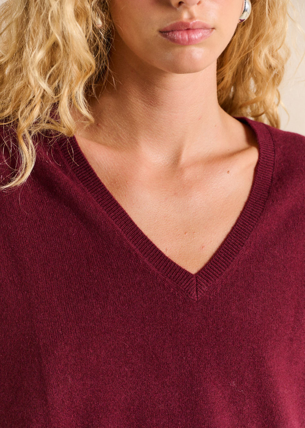 Pull cachemire col V ample - Sud Express - 2 - Sud Express