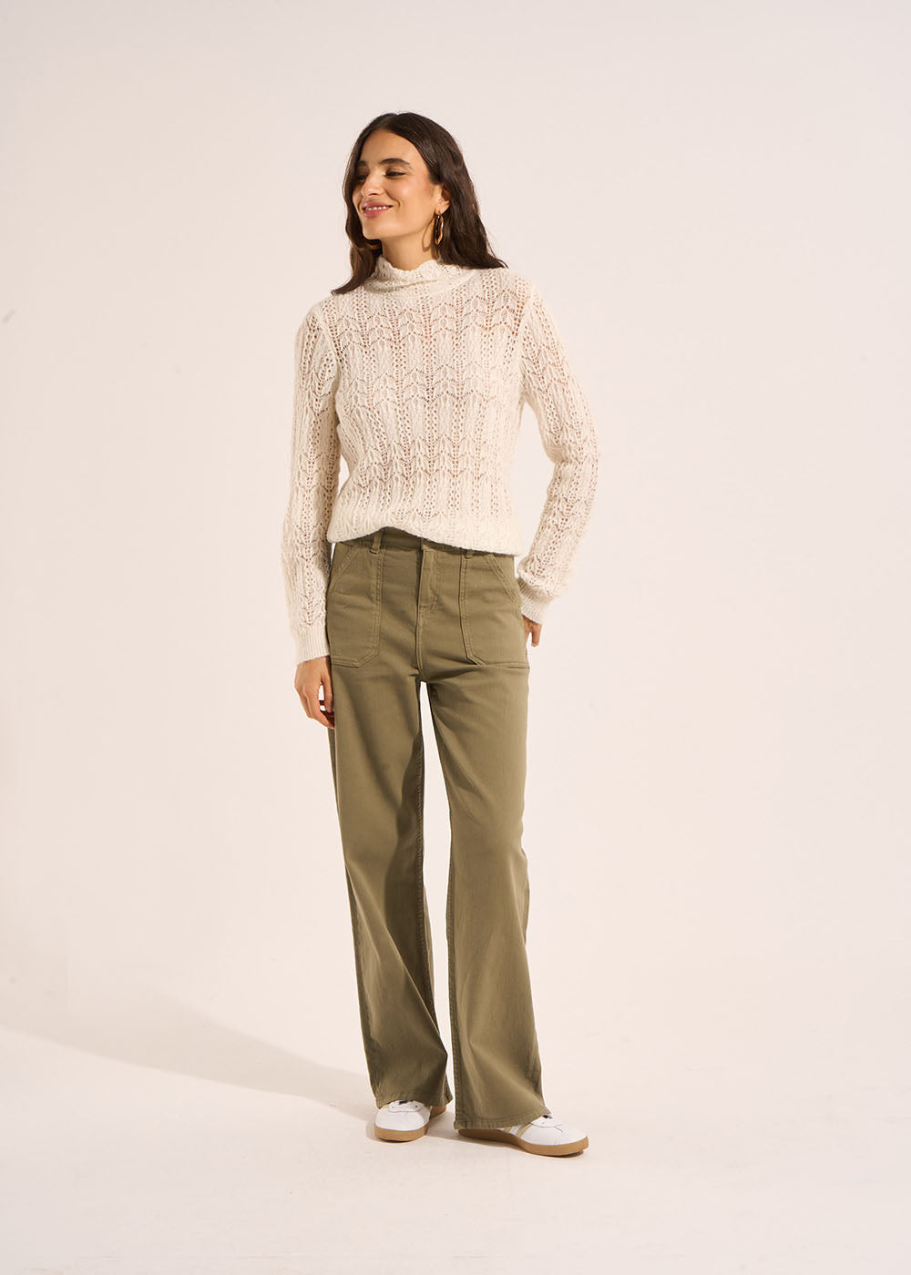 Pantalon coupe large en coton - Sud Express - 6 - Sud Express