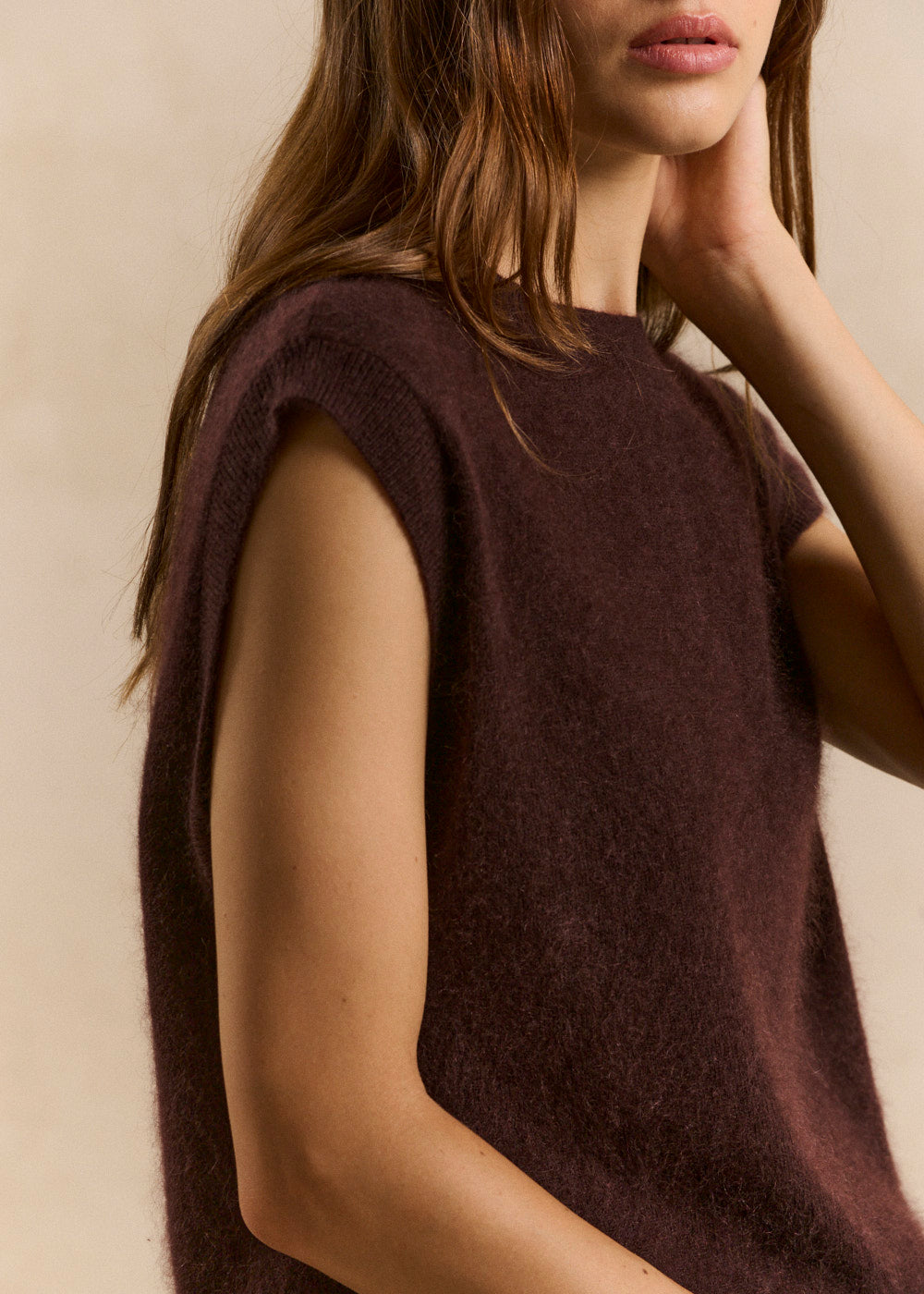 Pull sans manches ample en laine et cachemire - Sud Express - 5 - Sud Express