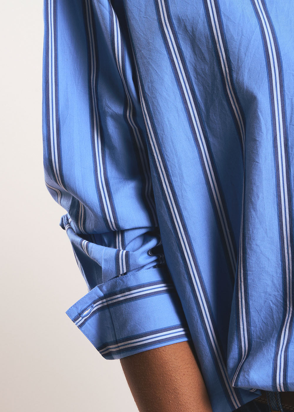 Chemise oversize en coton à rayures larges - Sud Express - 4 - Sud Express