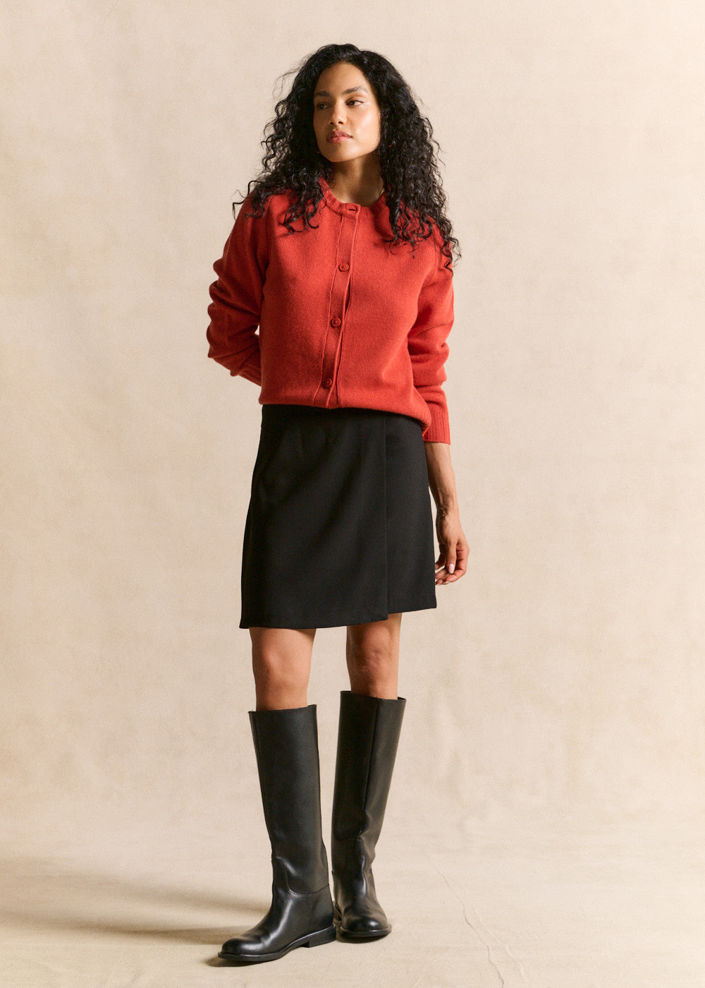 Gilet cardigan en laine col rond - Sud Express - 5 - Sud Express