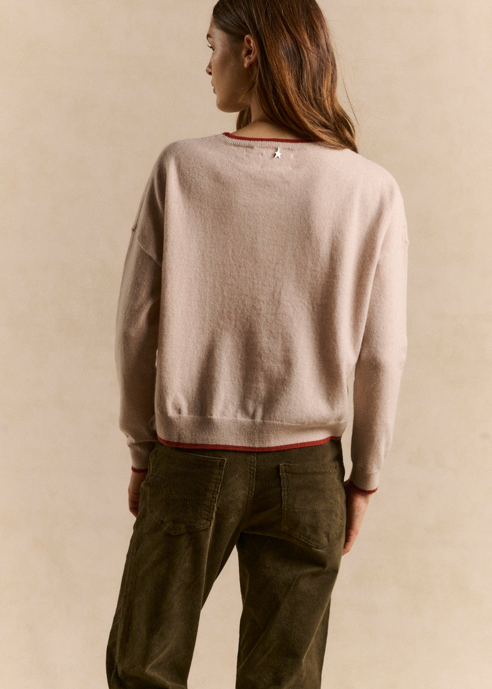MONAELLE Boat neck cashmere sweater, boxy fit - 3 - Sud Express - Sud Express