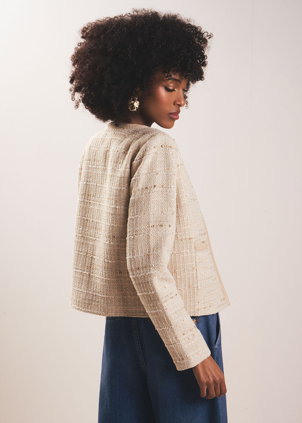 Veste courte en tweed - Sud Express - 3 - Sud Express