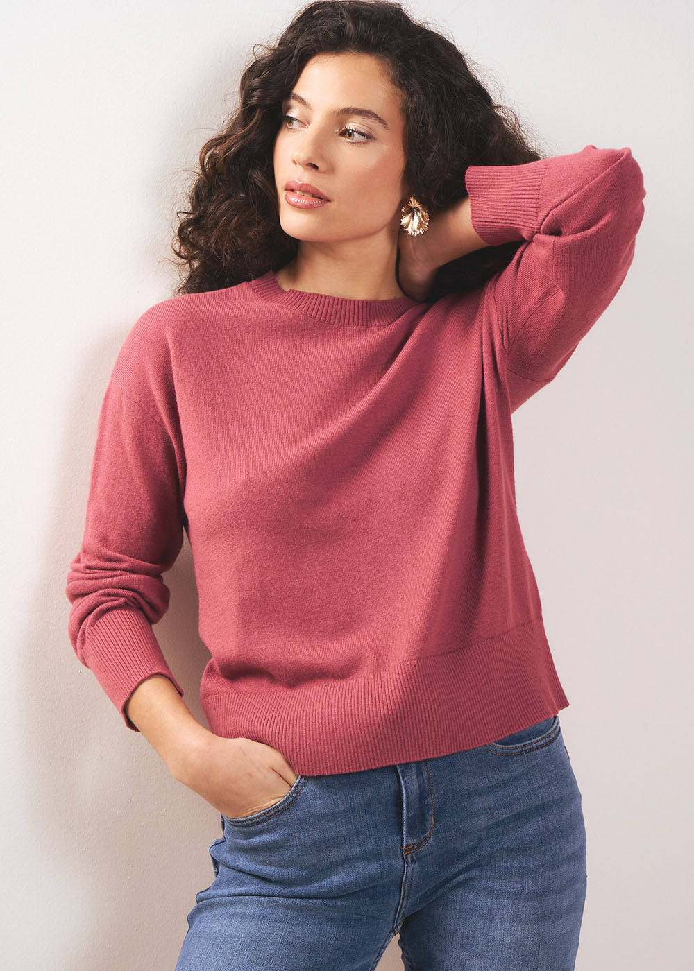 Pull col montant en coton laine - Sud Express - 5 - Sud Express
