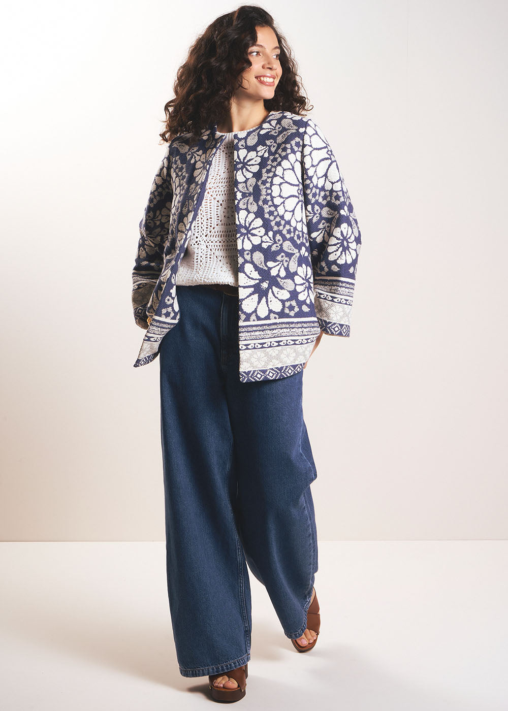 Veste en coton à motifs floraux - Sud Express - 1 - Sud Express