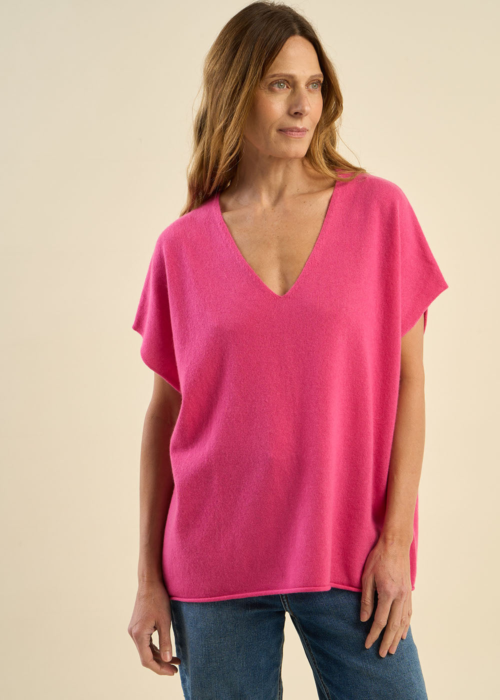 Pull manches courtes en cachemire - Sud Express - 5 - Sud Express