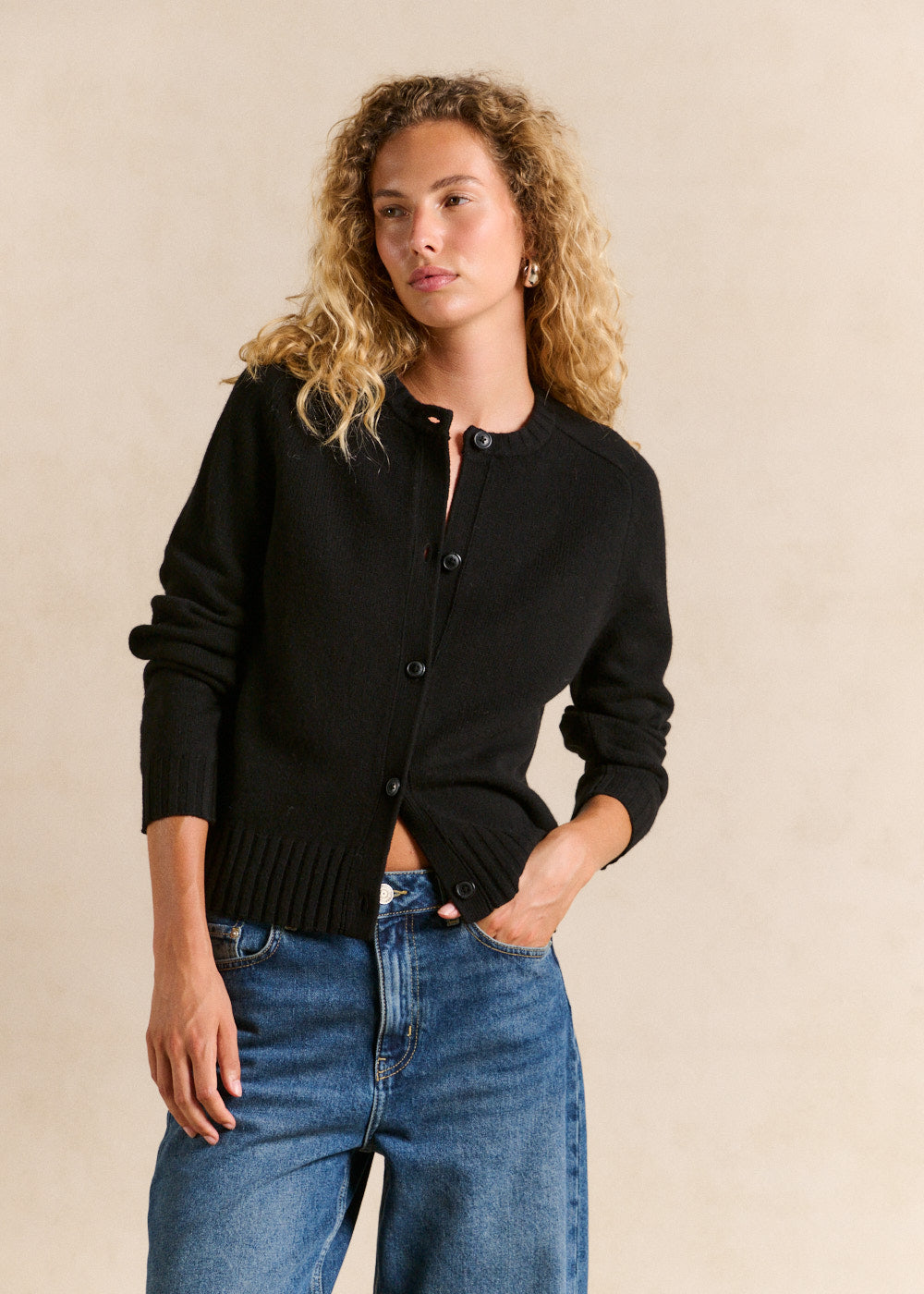 Gilet cardigan en laine col rond - Sud Express - 1 - Sud Express