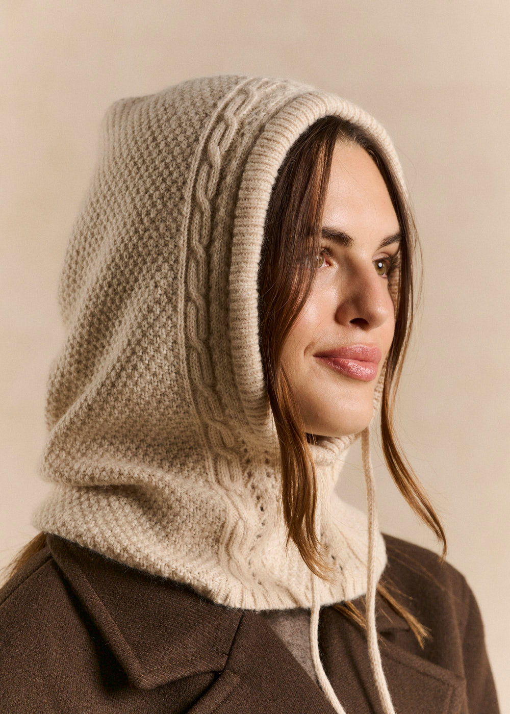 BERTA Cagoule tricot torsadé - 2 - Sud Express - Sud Express