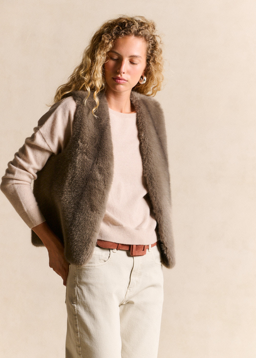 Gilet sans manches effet fourrure - Sud Express - 4 - Sud Express