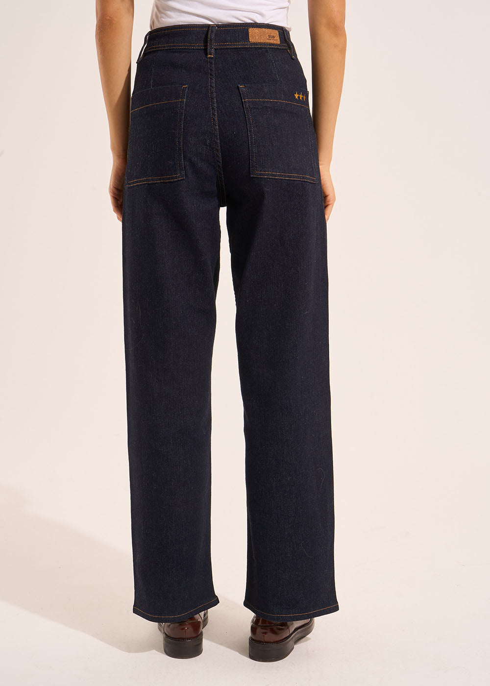 Jean large taille haute sans coutures - Sud Express - 3 - Sud Express