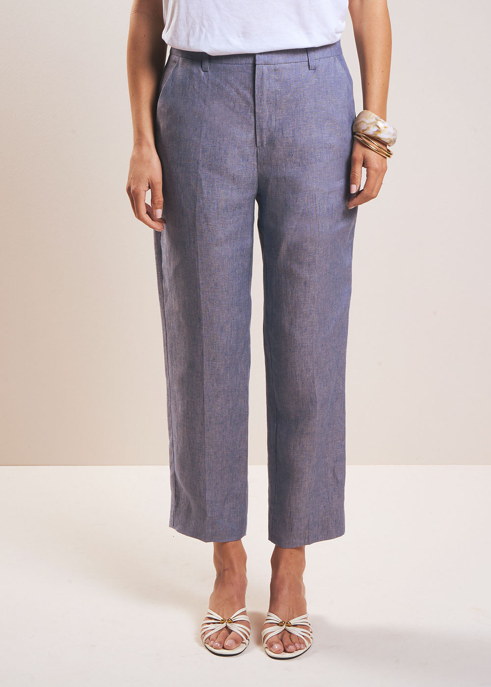 Pantalon carotte en lin 7/8 - Sud Express - 5 - Sud Express