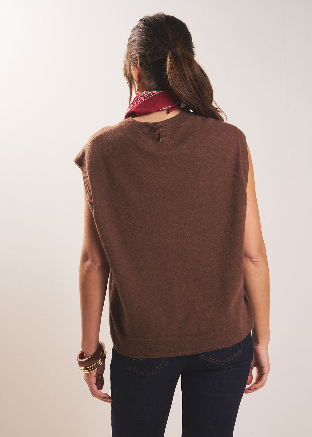 Pull sans manches en cachemire - Sud Express - 3 - Sud Express