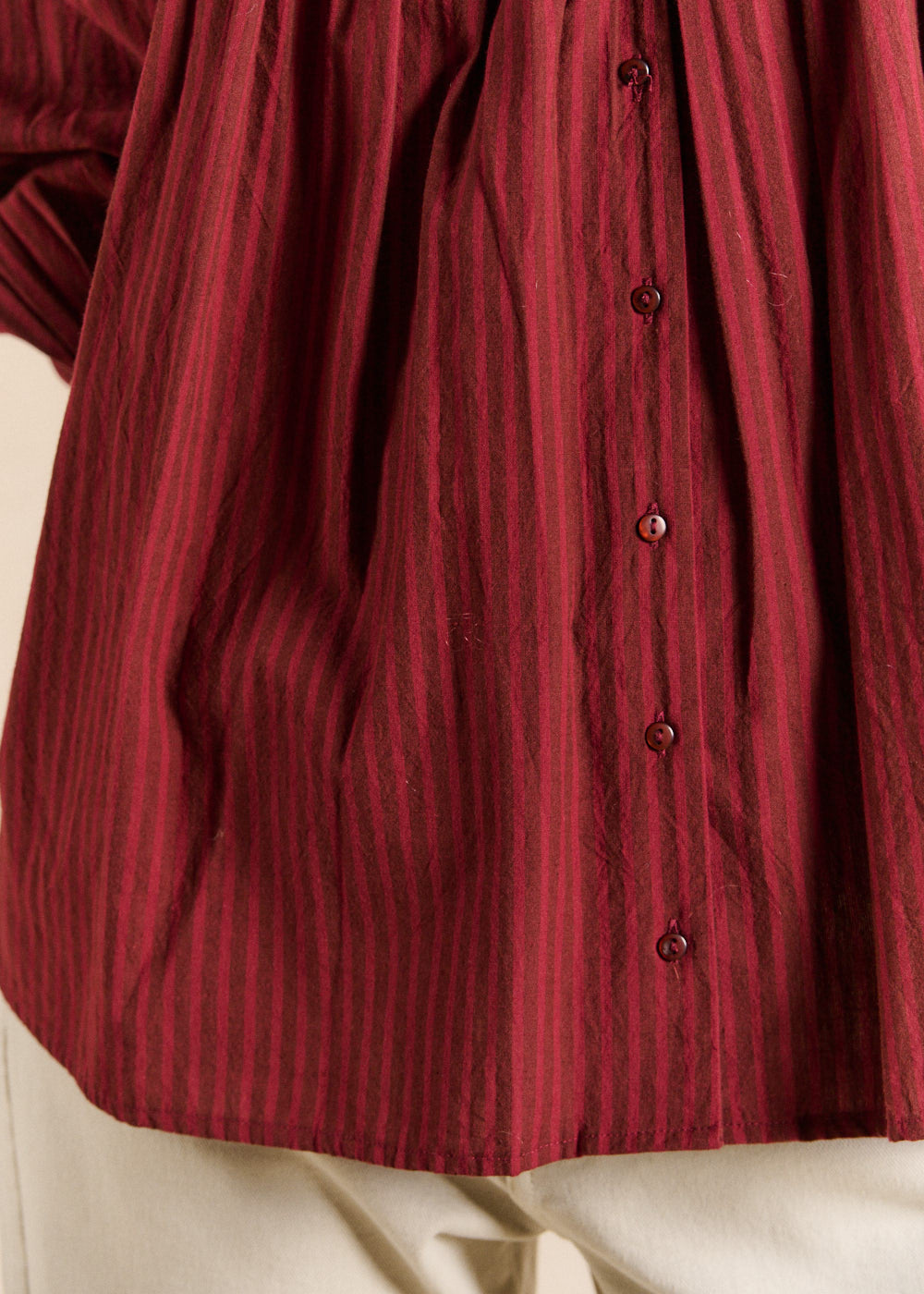 Chemise rayée à smock - Sud Express - 4 - Sud Express