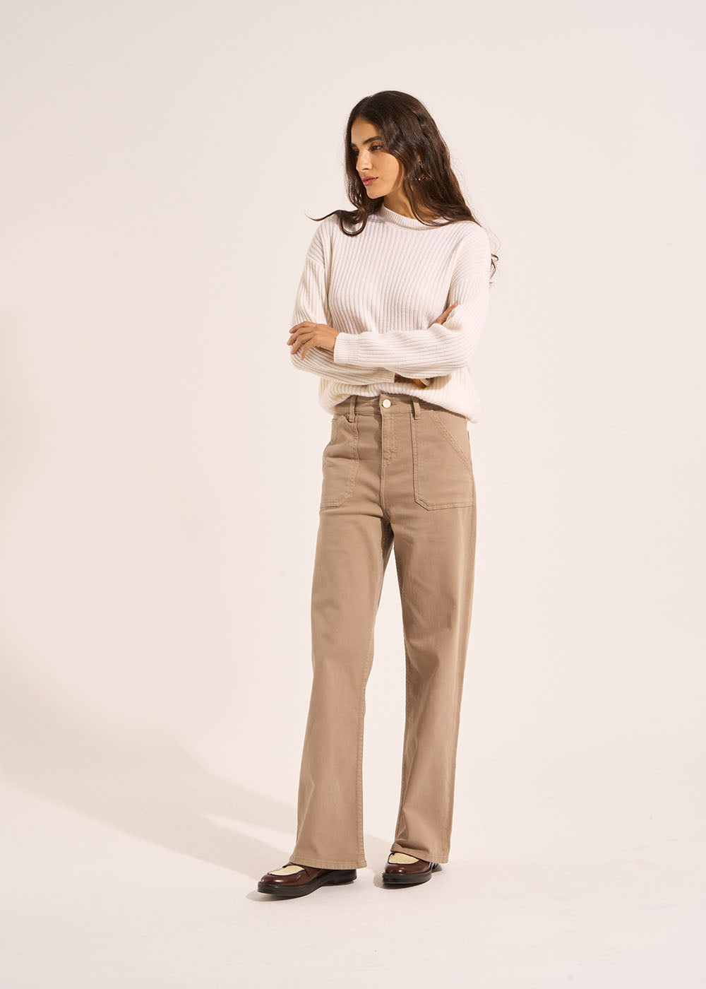 PARLIAMI Pantalon coupe large en coton - 1 - Sud Express - Sud Express