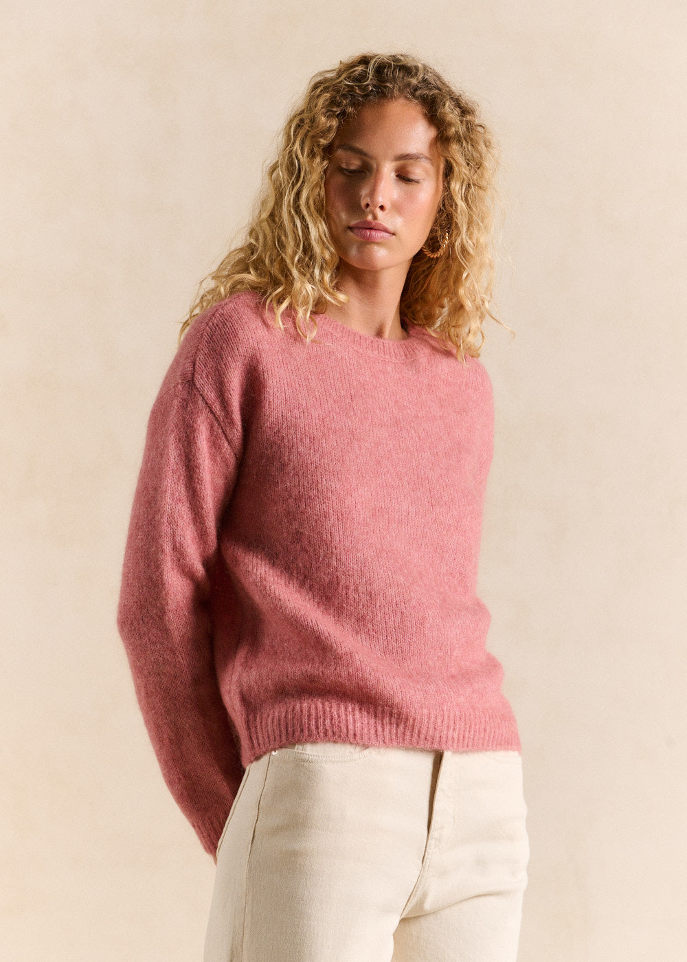 Pull col rond en mohair manches longues - Sud Express - 4 - Sud Express