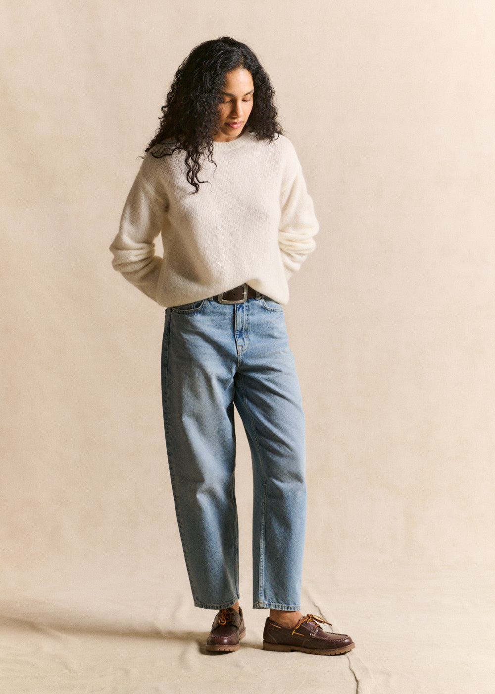 Pull col rond en mohair manches longues - Sud Express - 5 - Sud Express