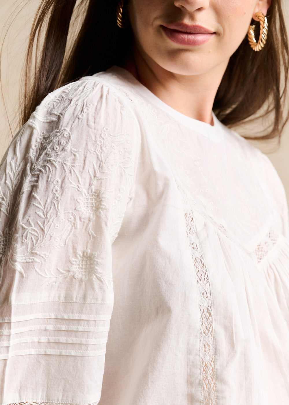 TALLIA Blouse en voile de coton brodée - 4 - Sud Express - Sud Express