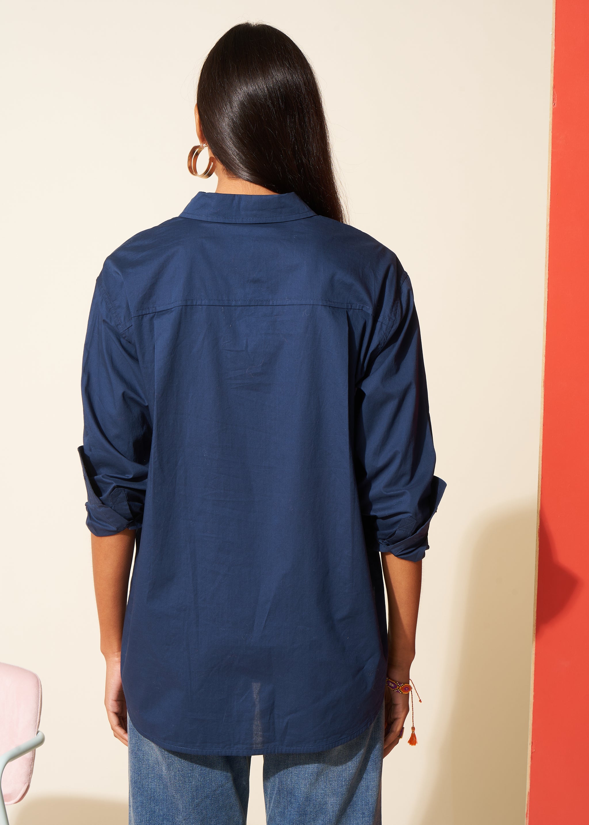 Chemise ample en popeline de coton - Sud Express - 3 - Sud Express