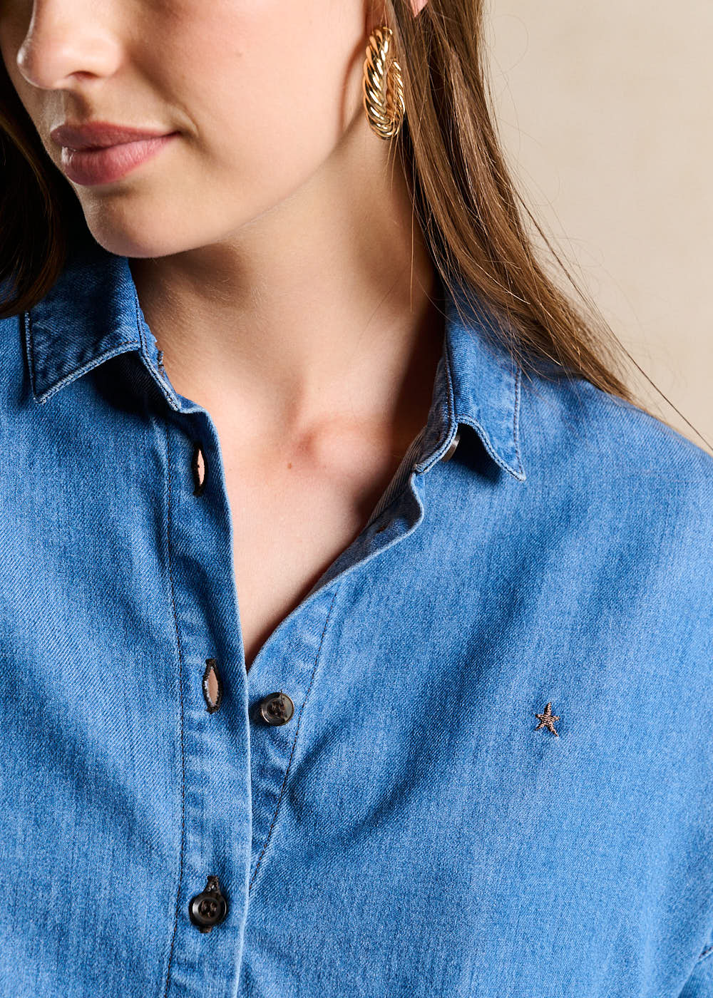Chemise ample effet denim - Sud Express - 2 - Sud Express