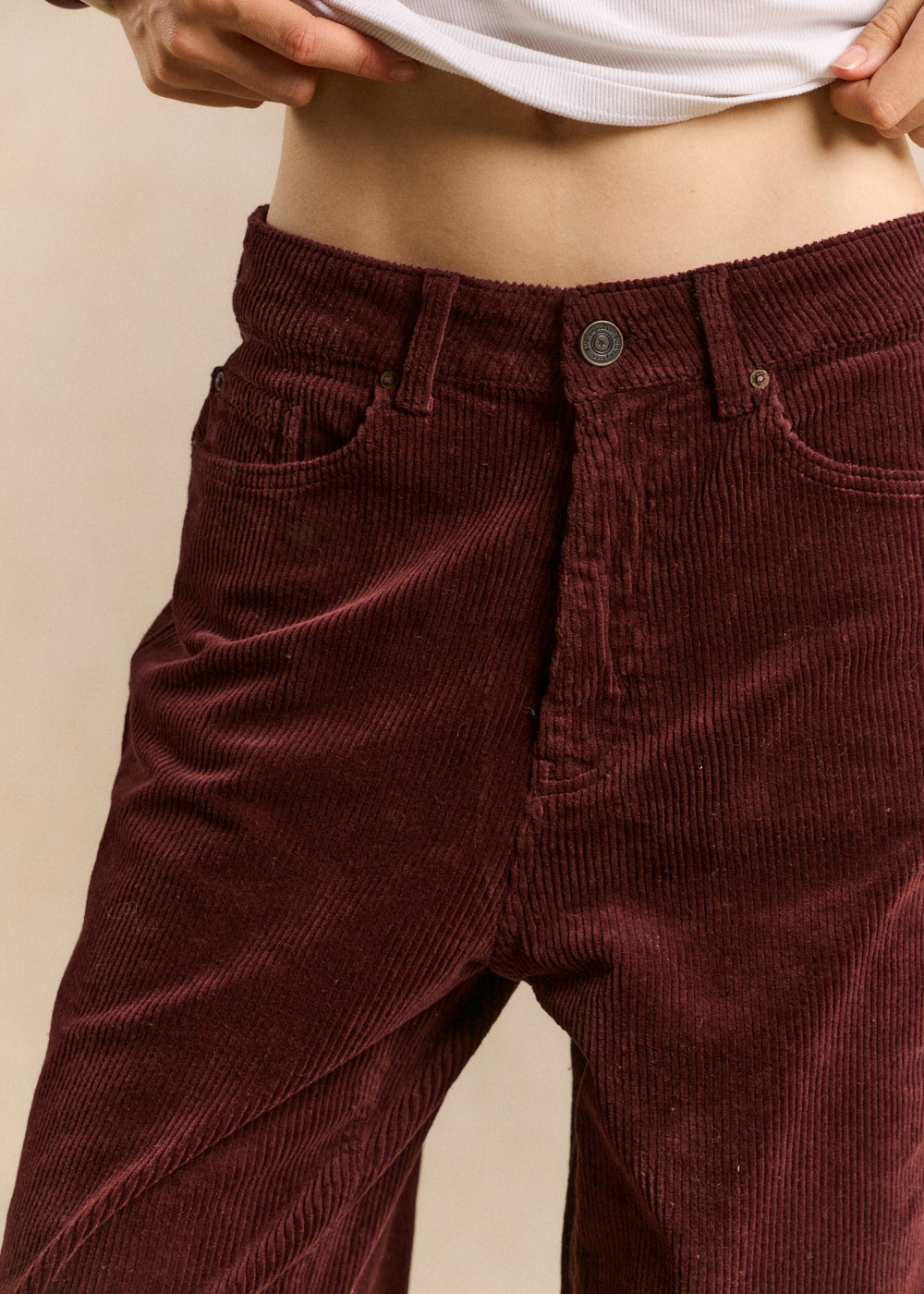 BILLYNI Pantalon velours coupe ballon - 2 - Sud Express - Sud Express