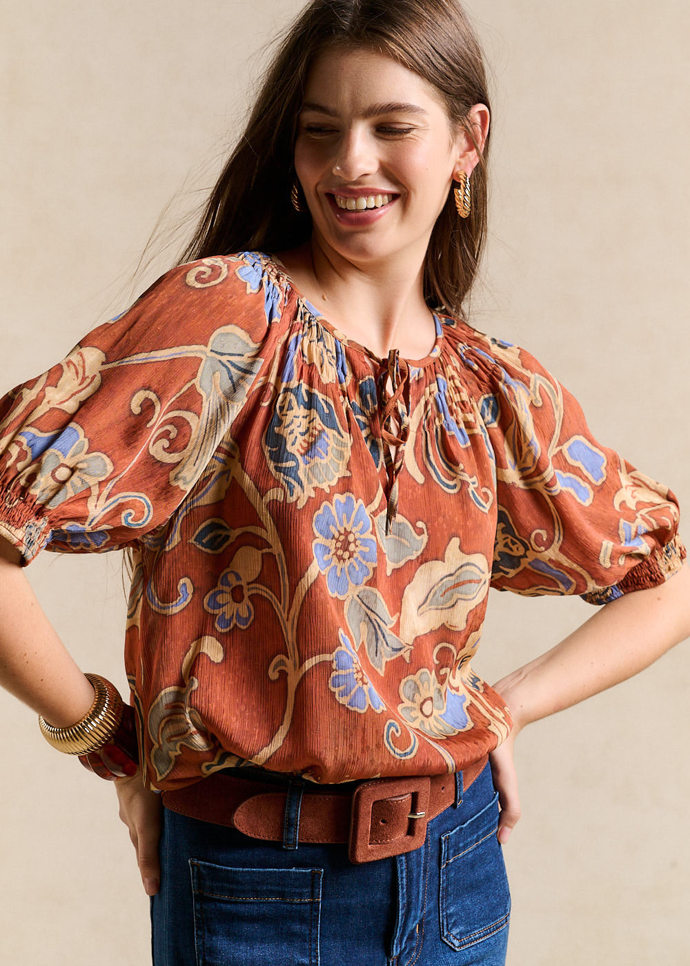 TOSCANI Top imprimé floral - 1 - Sud Express - Sud Express