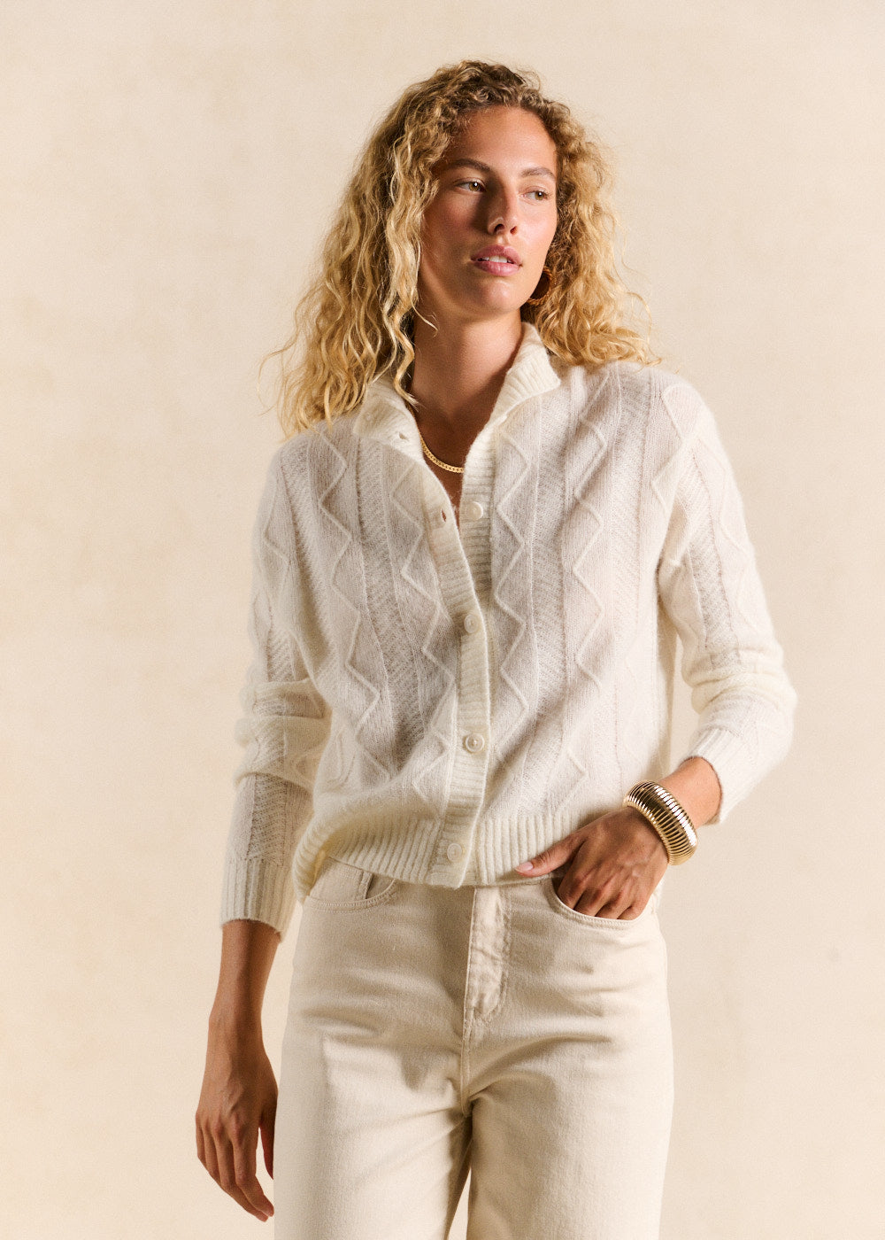 Gilet en maille chevron - Sud Express - 4 - Sud Express