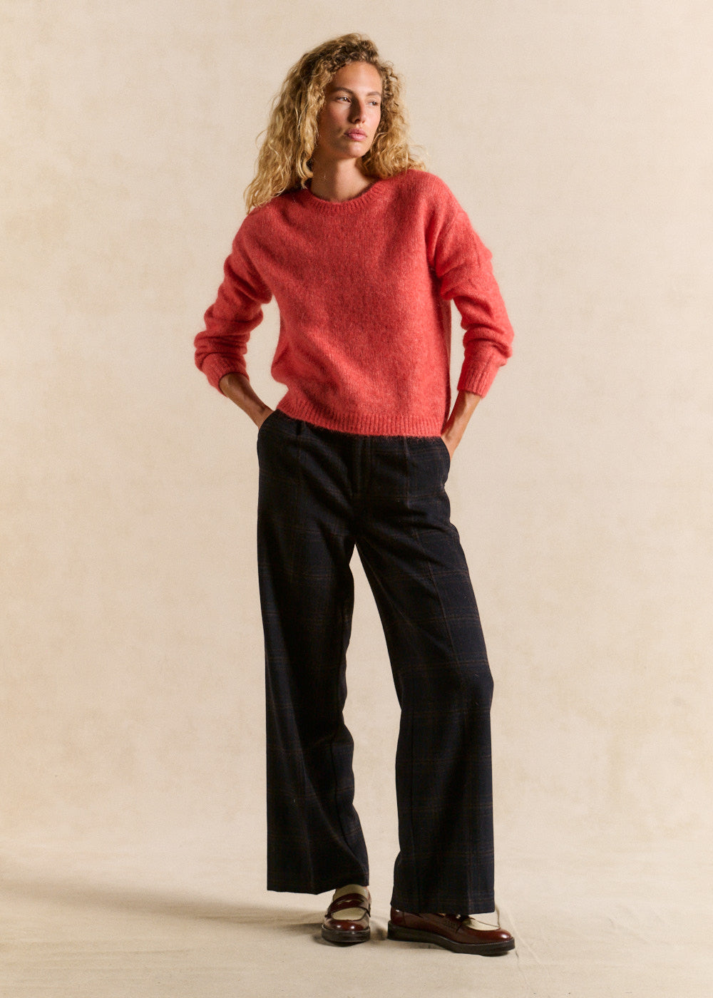Pull col rond en mohair manches longues - Sud Express - 5 - Sud Express