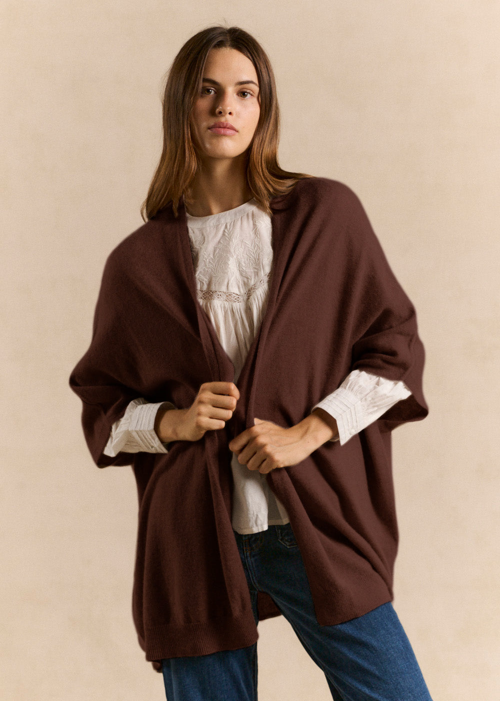 GWENAELLA Cardigan oversize en cachemire - 1 - Sud Express - Sud Express