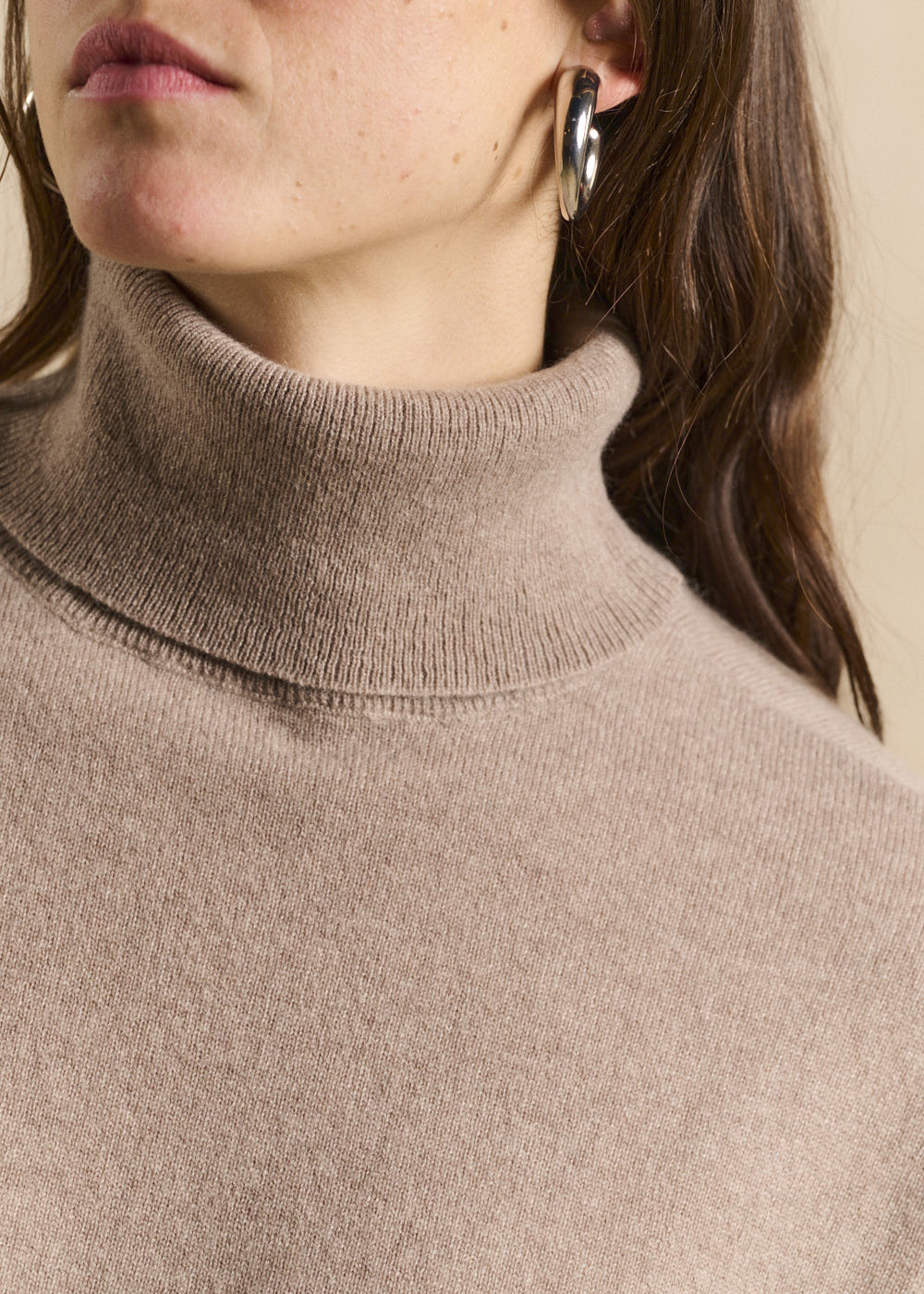 Pull cachemire col montant coupe large - Sud Express - 2 - Sud Express