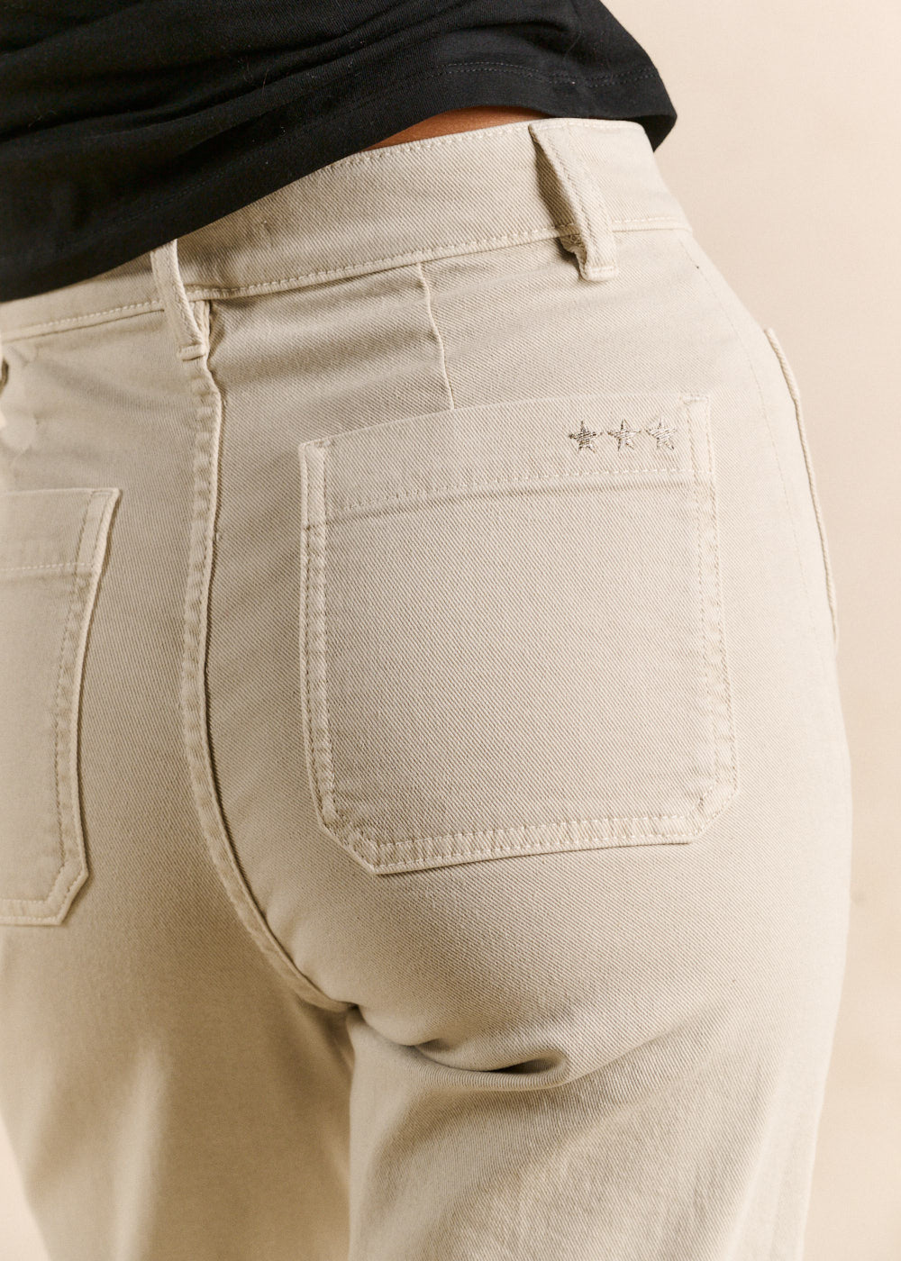 STACY Pantalon coupe large en coton taille haute - 4 - Sud Express - Sud Express