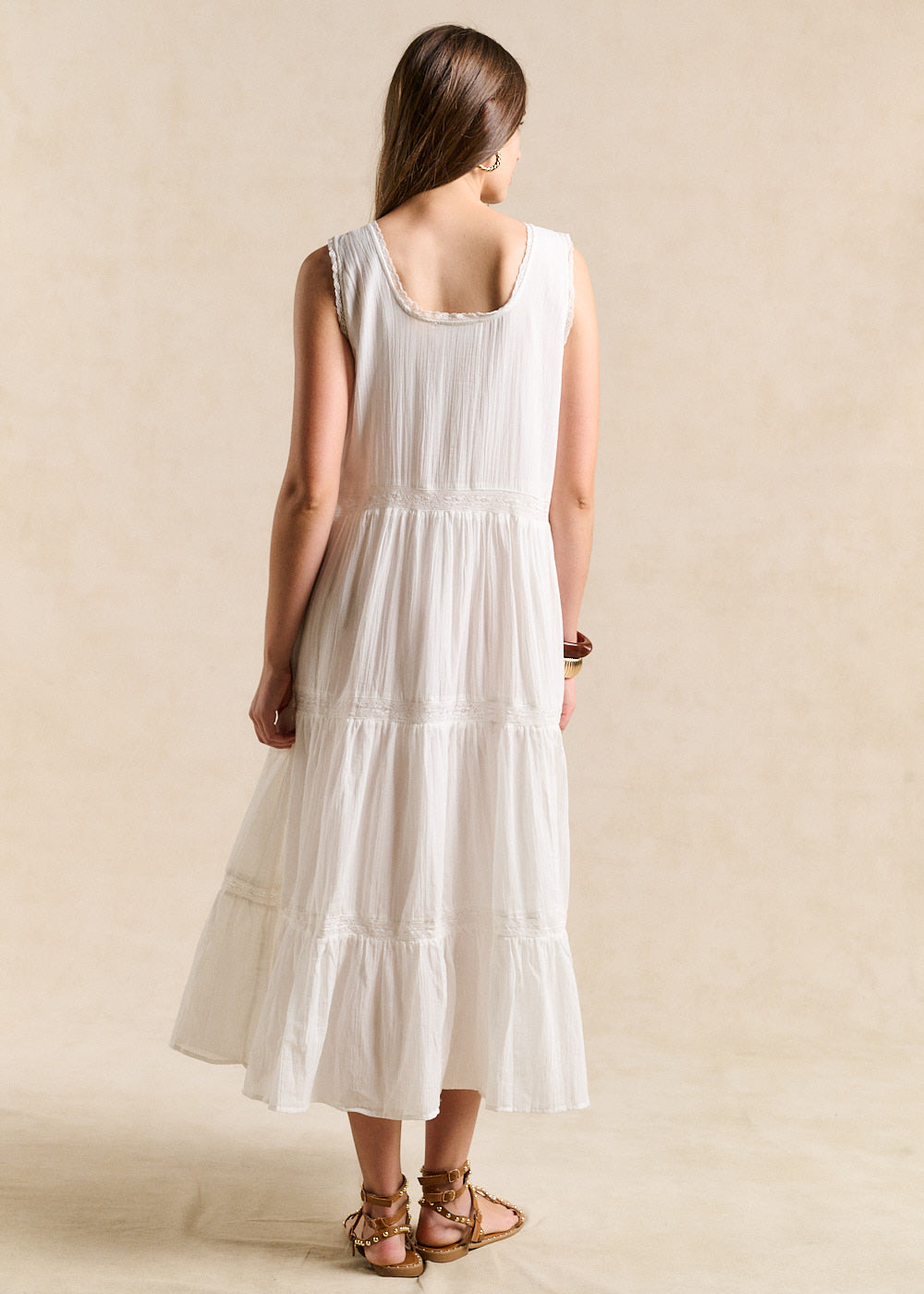 ROZELINE Robe longue brodée en coton - 3 - Sud Express - Sud Express