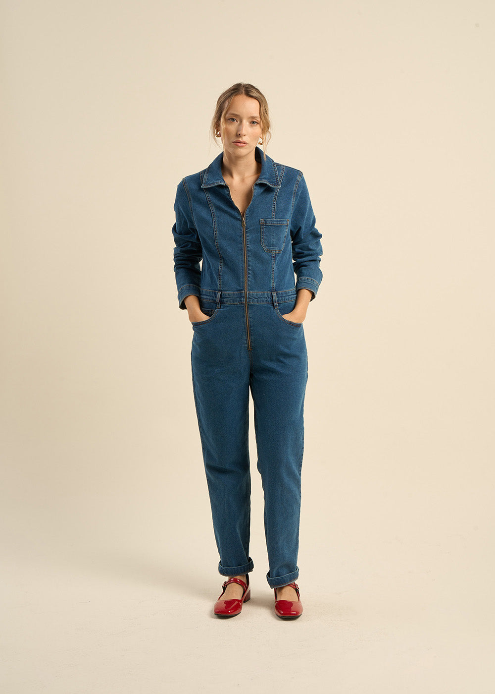 Combi-pantalon en jean - Sud Express - 6 - Sud Express