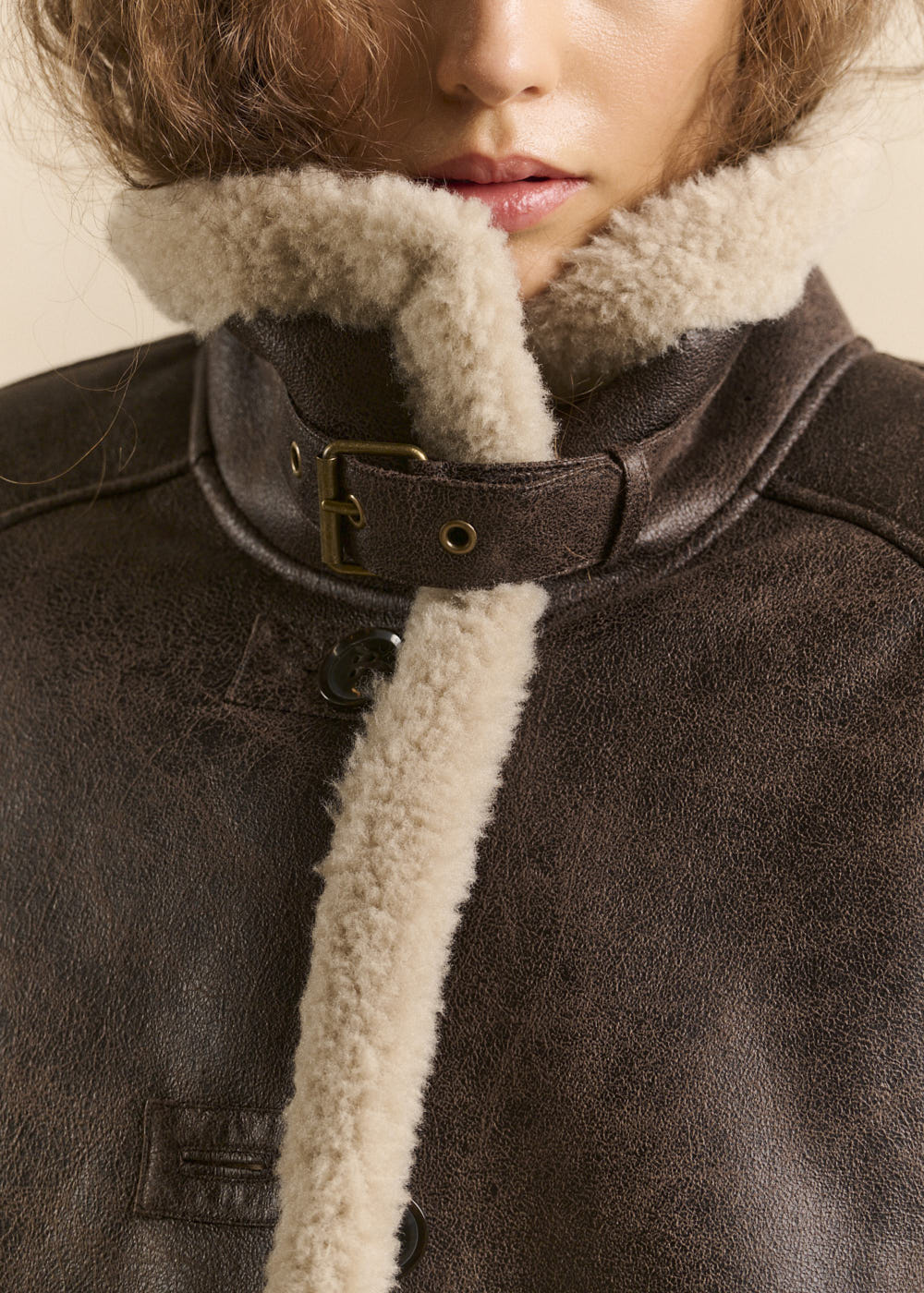 Manteau col haut effet suede - Sud Express - 2 - Sud Express