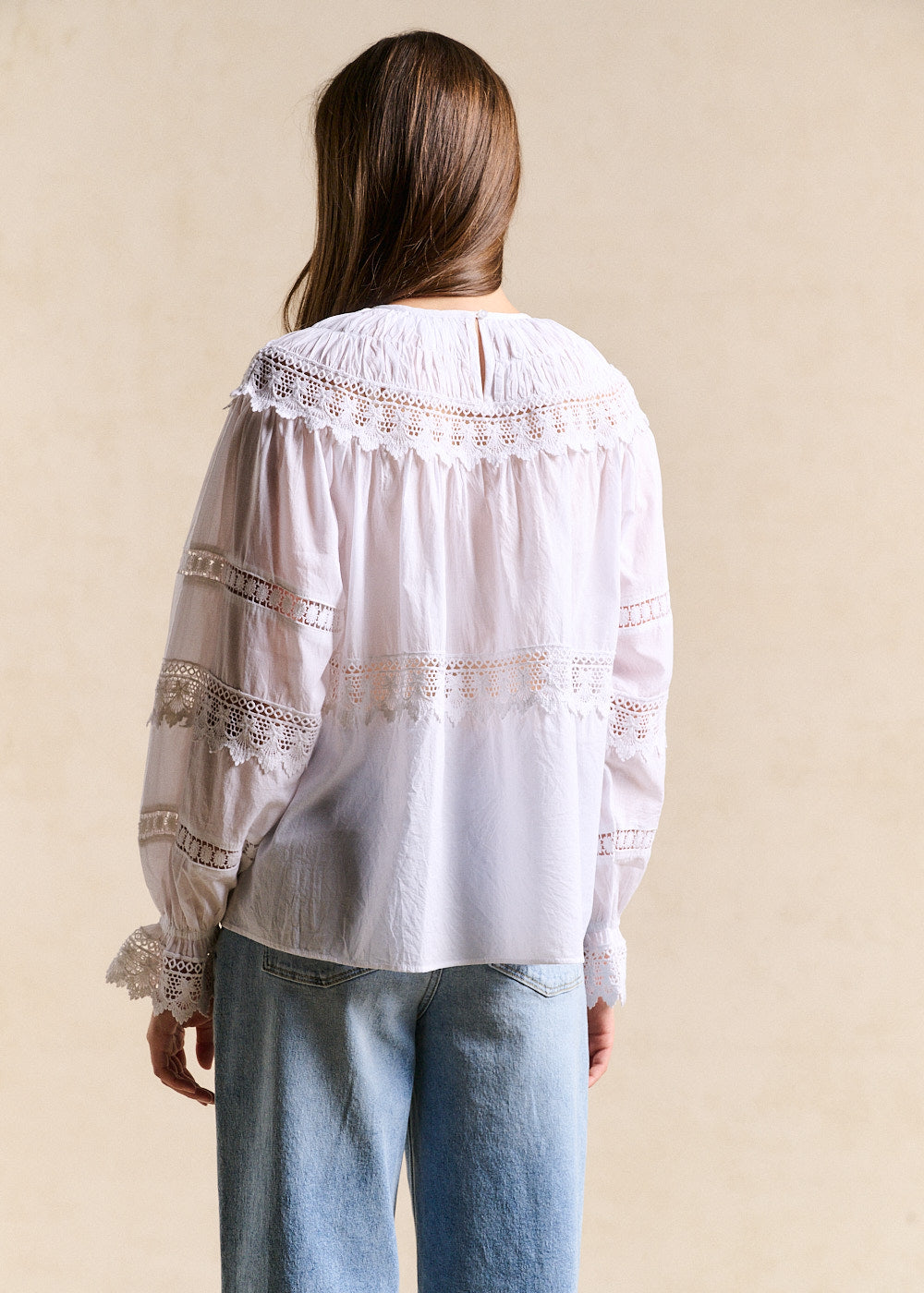 Blouse voile de coton & dentelle - Sud Express - 3 - Sud Express