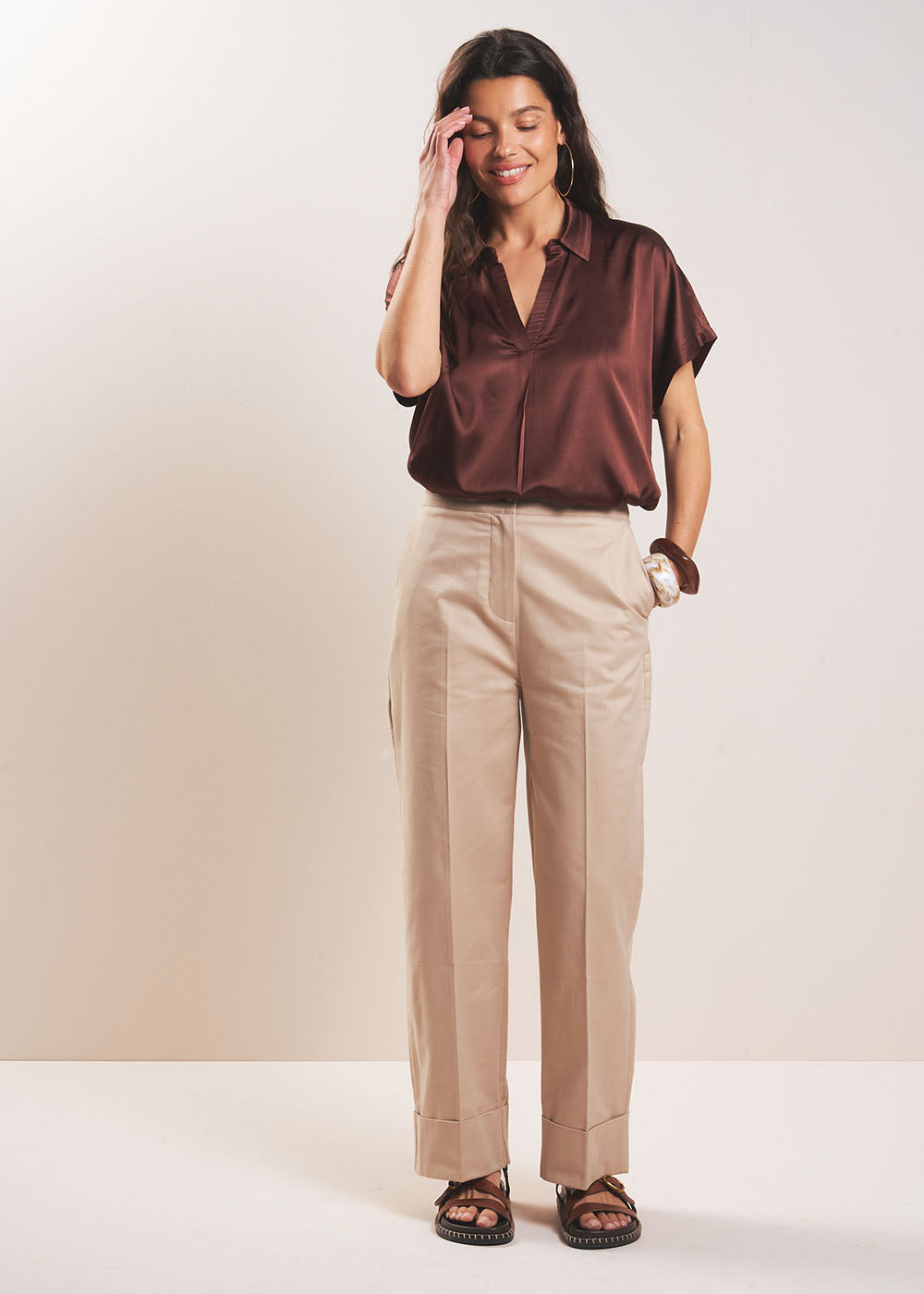 Pantalon droit taille haute - Sud Express - 5 - Sud Express
