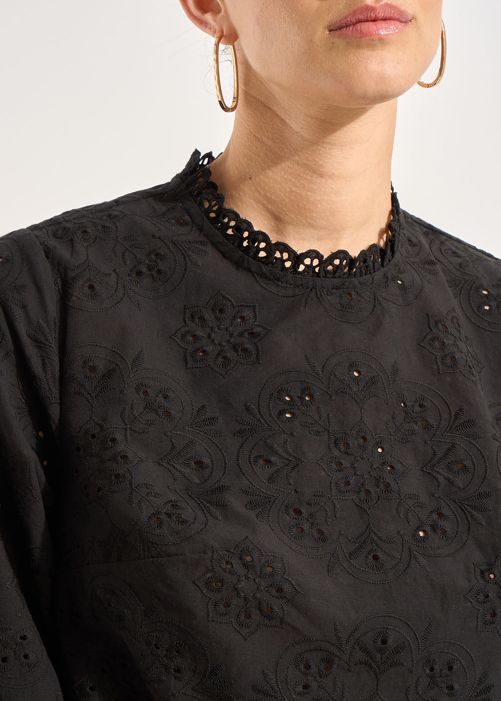 Blouse brodée col montant - Sud Express - 2 - Sud Express